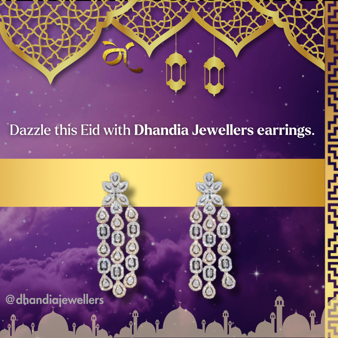 ✨ Eid Mubarak! ✨ Elevate your Eid ensemble with the timeless elegance of diamond earrings from Dhandia Jewellers. May your celebrations shine as brightly as the jewels you adorn! 🌙💎💫
#eidmubarak #eidglam #diamondjewellery #goldjewellery #earrings #dhandiajewellers