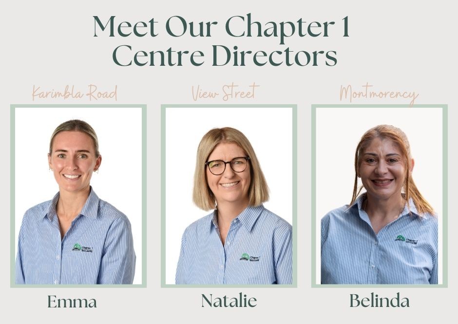 Meet our Centre Directors!
Our Centre Directors are passionate leaders who bring their own unique strengths and expertise to Chapter 1 Early Learning. Through their guidance, they create a nurturing and inspiring environment where children feel safe, supported, and encouraged to explore, grow in confidence, and develop lifelong skills.
#Chapter1EarlyLearning #MeetOurDirectors #QualityEarlyEducation