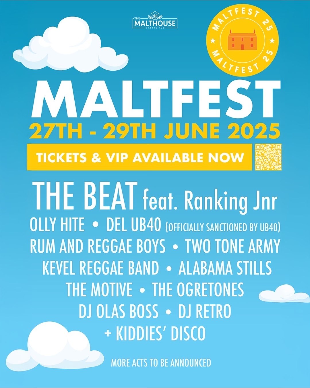 MALTFEST 2025 - Its happening!
Join us for a weekend of live music, great drinks and festival vibes as MALTFEST returns to The Malthouse! Friday 27th – Sunday 29th June 2025
A full weekend of incredible live acts
Festival food, outdoor bars & garden atmosphere
DJs, bands & entertainment all weekend
Family-friendly and full of summer energy
Whether you’re here for the music, the food, or just the unbeatable atmosphere - it’s one not to miss!
Tickets available now at themalthousepub.co.uk/whats-on#Maltfest2025
#TheMalthouse #FestivalVibes