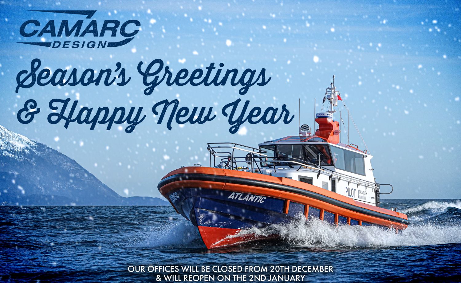 The Camarc team would like to wish everyone Season's Greetings & a Happy New Year!
Our offices will be closed from 20th December, we will be back on the 2nd January.
