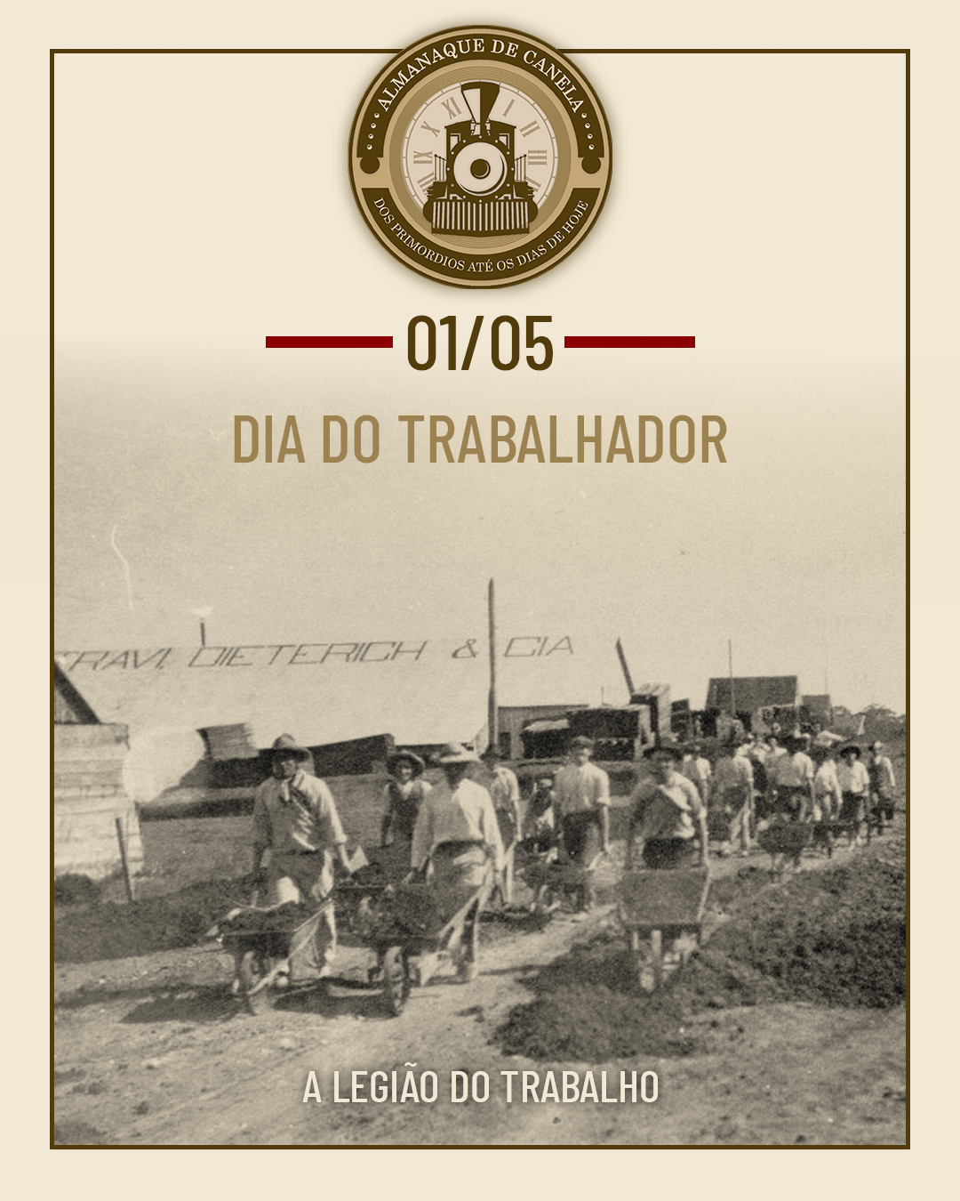 Nos anos 1930, um grupo de moradores de Canela, liderado por Henrique Muxfeldt e conhecido como “Legião do Trabalho”, pegou pás e picaretas para abrir caminhos rumo ao progresso da nossa cidade.
Neste 1º de maio, celebramos o legado de quem construiu com as próprias mãos o futuro que vivemos hoje.
Feliz Dia do Trabalhador! Que nunca falte orgulho, coragem e propósito em cada jornada.