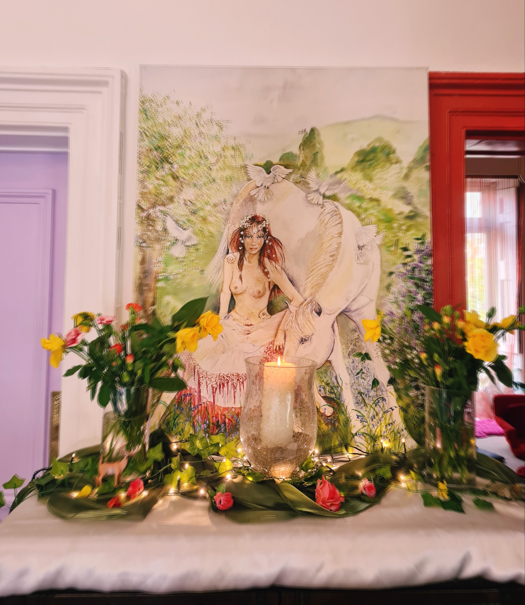 🌹 Beltane at Goddess House 🌹
A magical day of honouring the Sacred Feminine Fire of Beltane. Blissful connections, Love and Delight!
❤️Opening ceremony with Sacred Oils of Sacred Rose of England with Hannah
❤️ Blessing of Love Ceremony with Anna Anna-Saqqara Price
❤️Lover Healing circle with Annie Sapsead
❤️Magdalene transmission with Rachel and Shirley Ann
❤️Healing and sensual dance with Kyah
Morning and afternoon sessions
Drop in Donation £45 for the whole day
#herloveinaction #ladyofavalon #Glastonbury #healing #beltane #beltanecelebration #beltanemagic