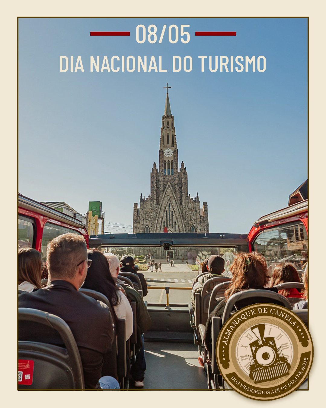 Hoje é dia de celebrar o que move Canela: o turismo!
Essa terra de araucárias, histórias encantadoras e paisagens que parecem ter saído de um sonho se transformou, com o tempo, em um dos destinos mais amados do Brasil.
O turismo não só enche nossas ruas de sotaques e sorrisos, como também sustenta famílias, movimenta a economia e valoriza tudo o que temos de mais especial — nossa cultura, nossa gente e nossas belezas naturais.
Muito mais do que números, o turismo é encontro de histórias, construção de memórias e valorização do que temos de mais autêntico. Investir nele é garantir que a cultura, a natureza e a identidade local sigam vivas, pulsando em cada detalhe da cidade.
📷 Na foto, um passeio de Bustour, da @brockerturismo , pela cidade de Canela.
🌲💚 #DiaNacionalDoTurismo #AlmanaqueDeCanela #CanelaRS #Turismo