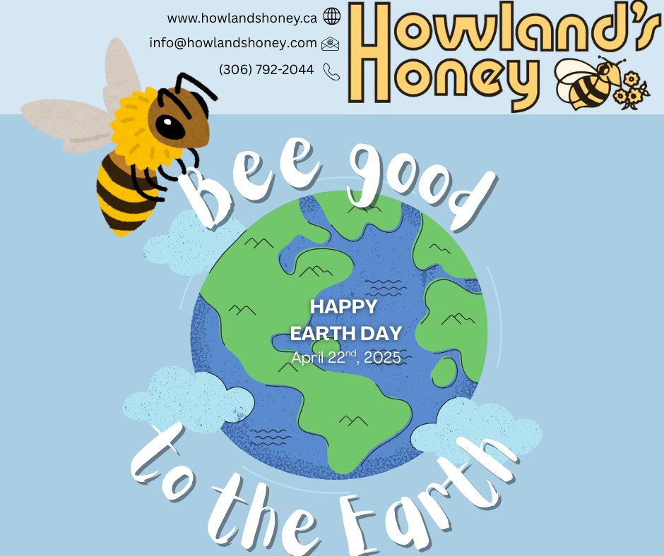 🌍🌱 Happy Earth Day from Howland's Honey! Today, we celebrate the incredible planet we call home and the vital role of our buzzing friends in sustaining it. 🌼🐝 Together, let's commit to preserving our environment, supporting local ecosystems, and promoting pollinator health. Join us in planting seeds of change—every small step counts! #HowlandsHoneyEarthDay! 🍯✨ #SaveTheBees #SustainableLiving