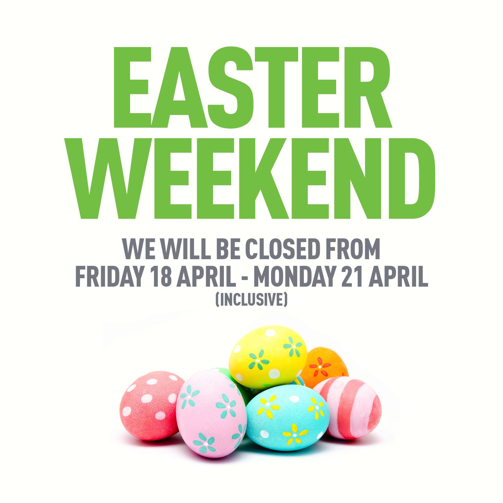 As we approach the annual choc-fest just a quick reminder that we will be closed for the four day Easter weekend. If you've got an urgent job needed over Easter let us know and we will do our best to accommodate you*.
*Extra payment may be required in chocolate, hot cross buns, beer or at our rush rate! ;)