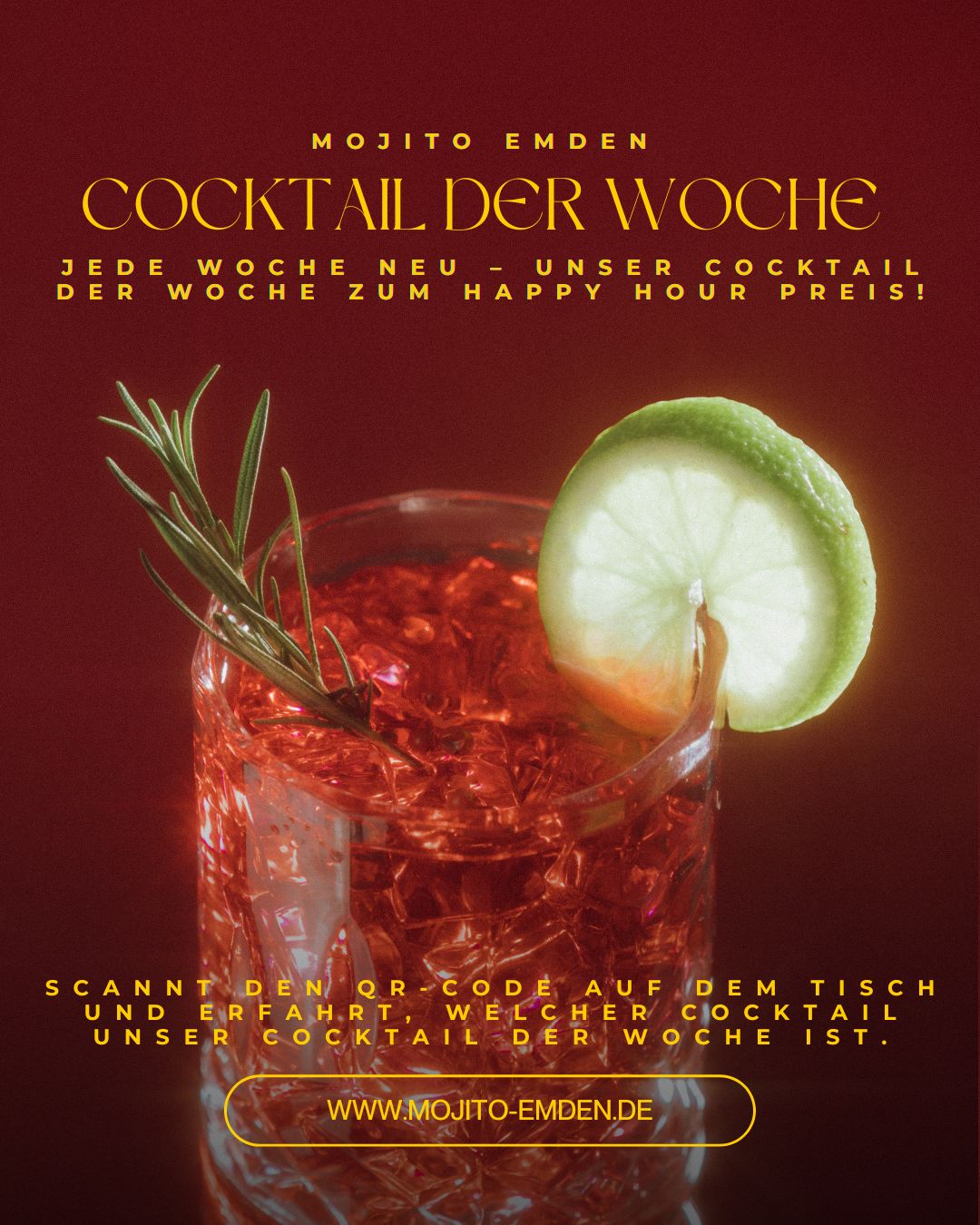 🍹 Du scannst, wir shaken!
Neue Woche, neuer Drink – unser Cocktail der Woche wartet schon auf dich (und kostet weniger als dein Kater)!
Einfach QR-Code auf dem Tisch scannen und Cheers sagen! 🥳
#CocktailDerWoche #HappyHourHacks #QRundWeg #MojitoEmden #EmdenKannMehrAlsTee