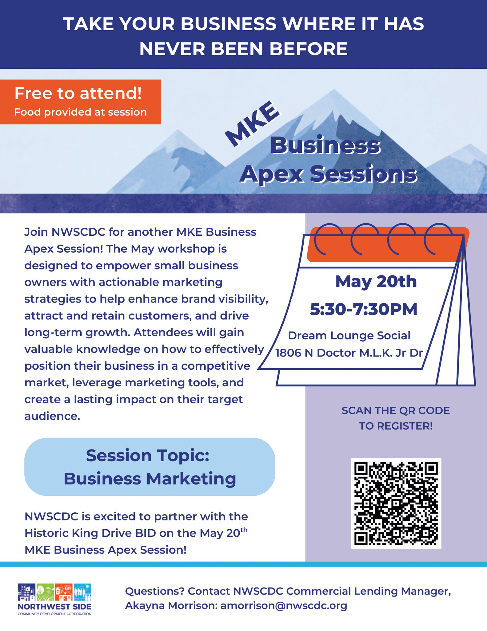 CB Marketing Agency is excited to announce that we’ll be speaking at the upcoming Business Apex Session, hosted by the NorthWest Side Community Development Corporation!
📍 Location: Dream Lounge Social – 1806 N. Doctor M.L.K Dr.
📅 Date: Monday, May 20th
🕠 Time: 5:30 PM – 7:30 PM
🎟️ Cost: FREE (yes, and food is included!)
This session is all about helping small business owners like you take control of your social media presence. We’ll walk you through how to build a social media marketing strategy from scratch — one that’s designed to grow your audience, boost engagement, and convert followers into loyal customers.
What You’ll Learn:
✅ How to position your brand competitively
✅ Tools to simplify and scale your marketing
✅ Strategy tips that create a lasting impact
Come network, learn, and leave with a clear plan to take your marketing to the next level.
Space is limited, so don’t miss out!
We’d love to see you there and support your journey to growth.
Register Here: https://www.cognitoforms.com/northwestsidecommunitydevelopmentcorporation/_2025businessapexsessionbusinessmarketing
OR by clicking the link in my bio!