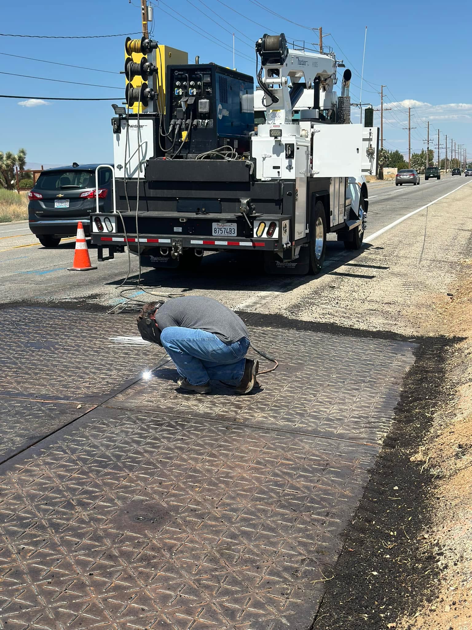 Nothin like welding trench plates on a Sunday!!
