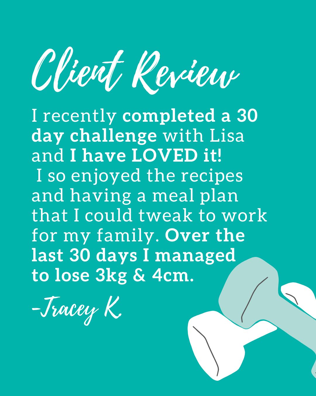 Throwback to this lovely review from Tracy, who took part in one of our past 30-day challenges. She made amazing progress—not just in results, but in building habits that worked for her and her family.
At Inspired Movement, we focus on sustainable changes, setting realistic goals, and creating movement routines that fit into real life. It’s always so rewarding to hear how that approach really sticks.
Thanks so much for sharing your journey, Tracy—and well done again on everything you achieved!
If you’re feeling ready to reset and refocus, our 6-Week Thrive Challenge is coming soon. We’d love to have you join us.
#InspiredMovement #6WeekThriveChallenge #HealthyHabits #FitnessChallenge #WorkoutChallenge #HealthyEating