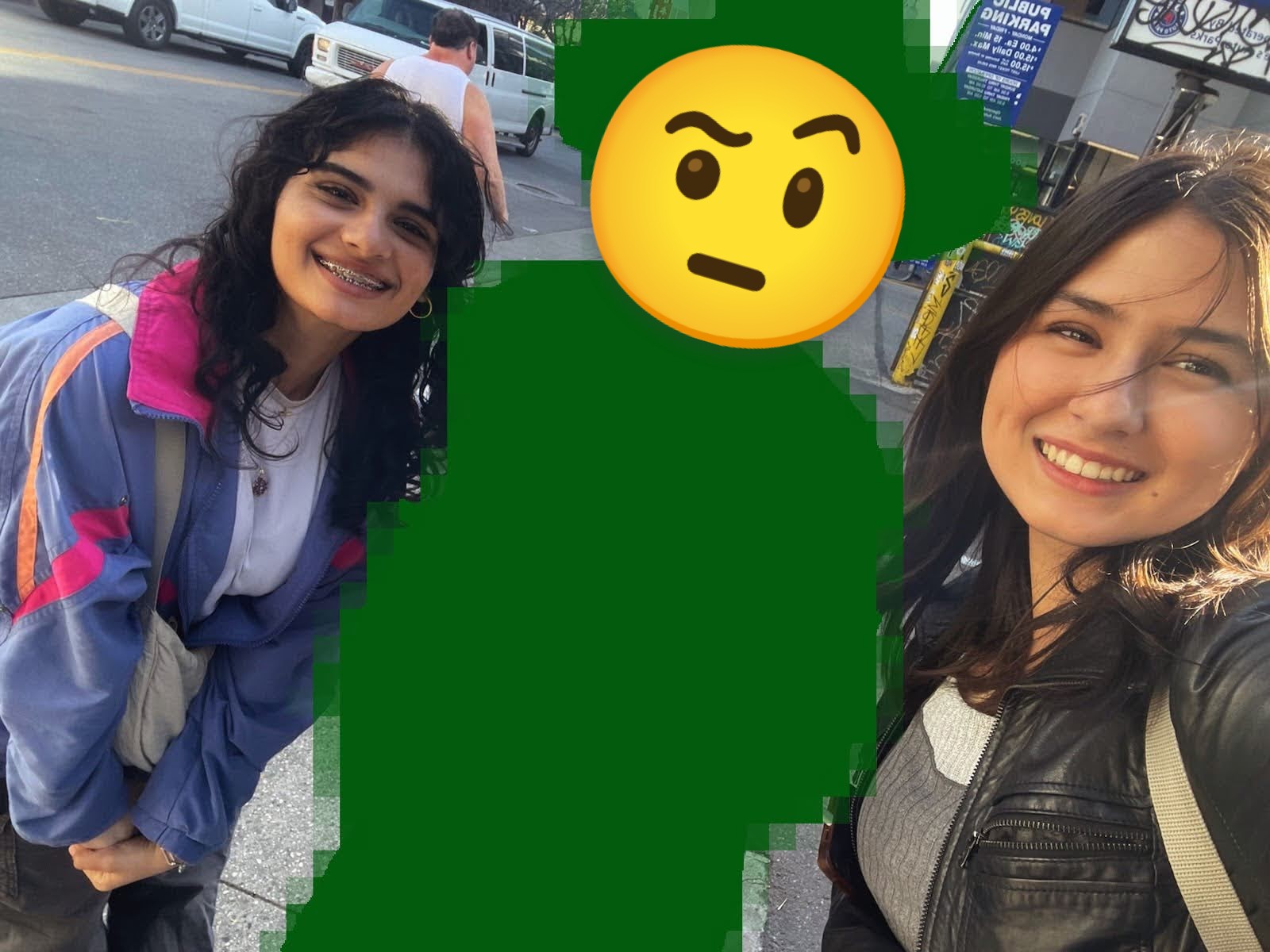 Suspicious! Naomi and Lauren discovered a spy 🤨 lurking around DTLA. Come find a spy this Saturday! #dtla #escaperoom