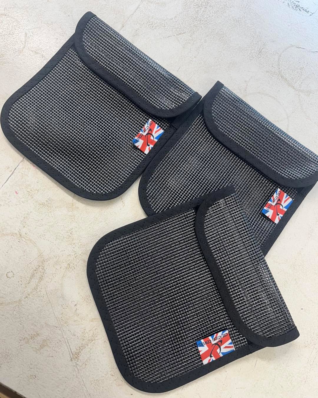 Halyard bags are go! These ones stick onto the side of the boat with adhesive-backed Velcro so that they can be easily removed. The heavy duty mesh is surprisingly lightweight and this is our standard small bag design, which is ideal for a main and jib halyard as well as a few spares.