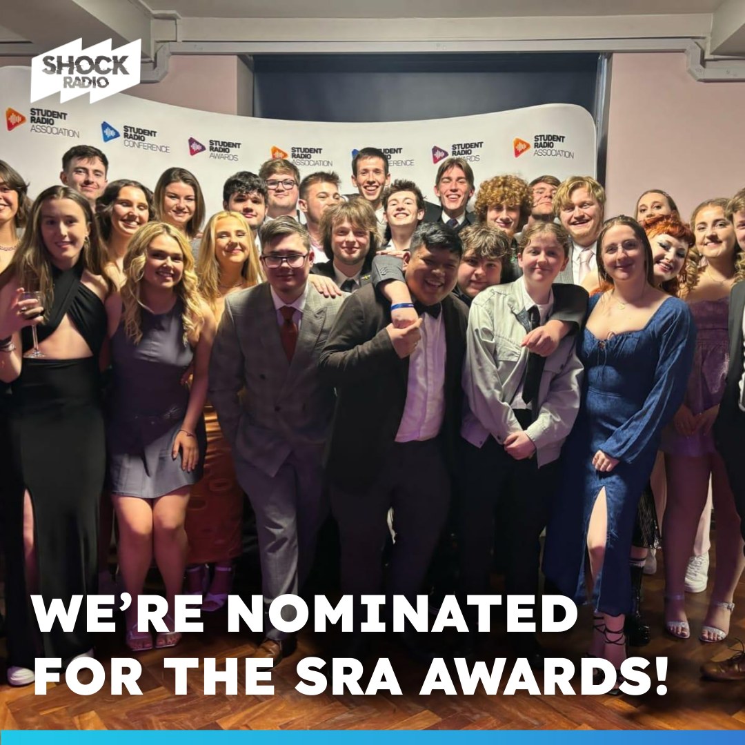 🏆 WE'VE BEEN NOMINATED!!
Shock Radio has been nominated for NINE awards at this year's @studentradioassociation Awards!
Congratulations to all those who submitted entries and best of luck to all of our nominees in November! 🤞
