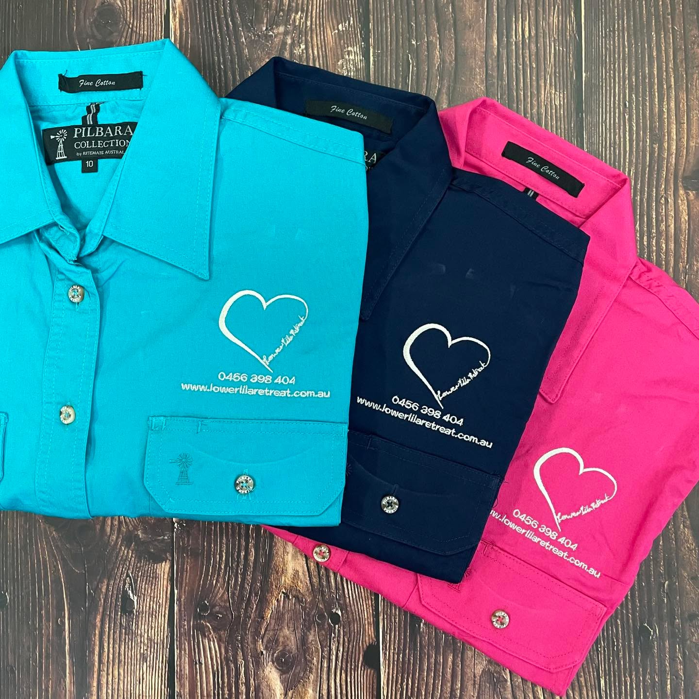 - WORKSHIRTS -
We do so many embroidered work / farm shirts for clients! Here are just a few!
We can do embroidery on any garments you like! But we love the Pilbara brand work shirts that are a great price and lovely quality! And they come in so many gorgeous colours!!!
Get in touch and we can help you out whether you need 2 shirts or 200 or more for an event!!
#lauragillarddesign #designer #workshirt #farmshirt #embroideredshirt #embroidery #uniforms #workwear