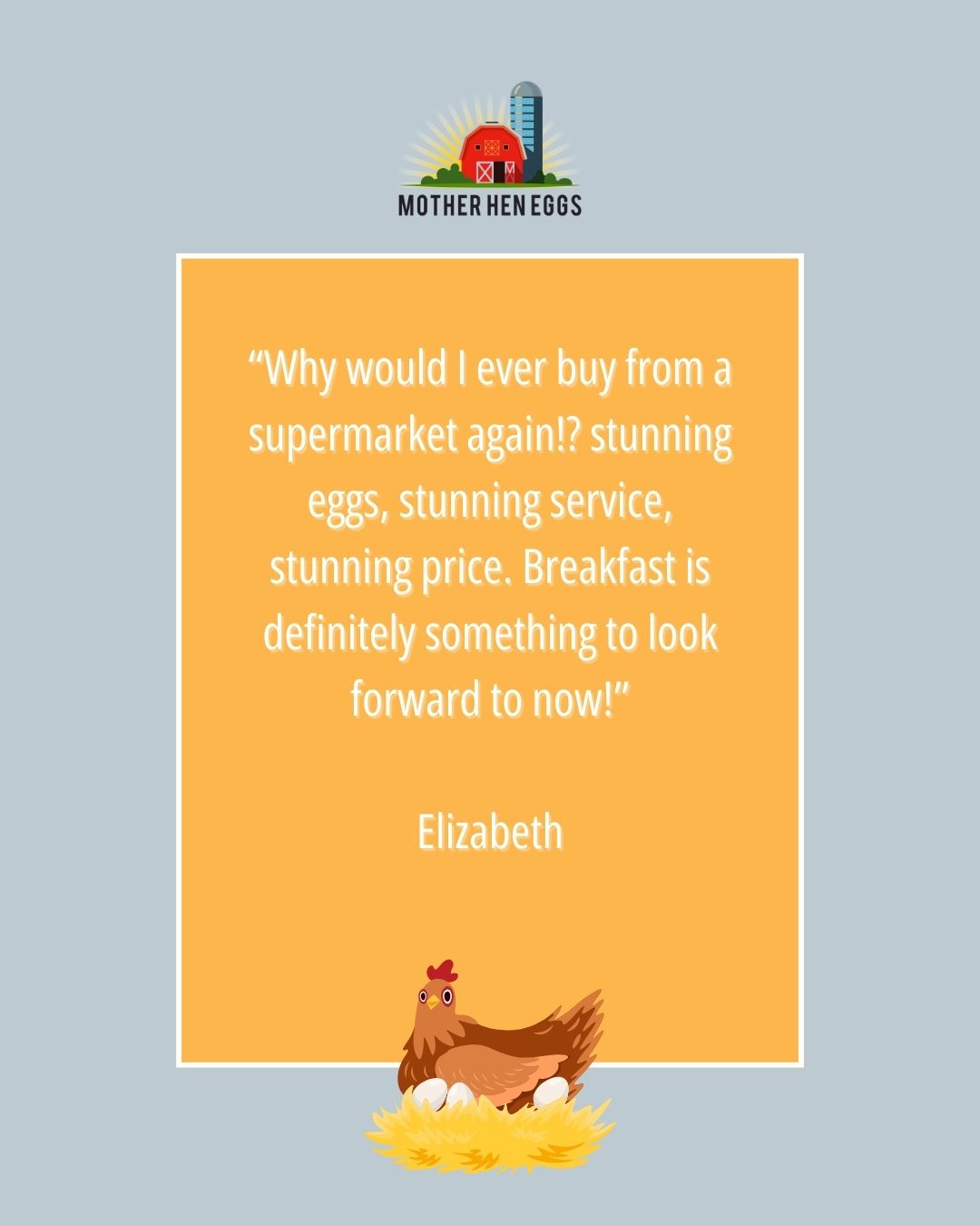 We love hearing from happy customers 💛
Ready to upgrade your mornings? Try our farm-fresh eggs delivered free to your door 🥚🍳