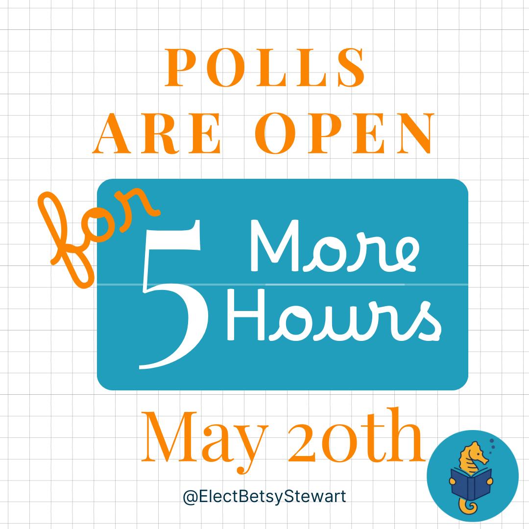 Have you voted yet? Mattapoisett, you have 5 more hours to cast your ballot!
#ElectBetsyStewart #Mattapoisett #SchoolCommittee #ORRSchoolCommittee #ElectionDay