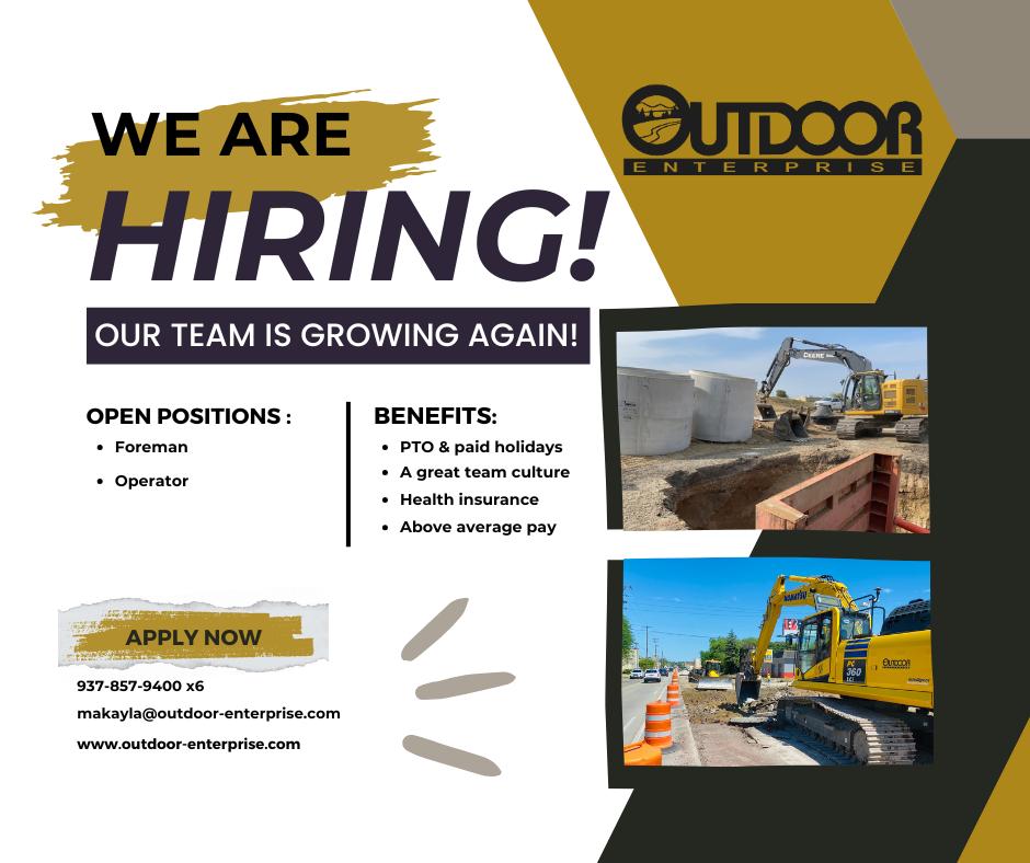 Check out our open positions on our website or Indeed! Please share this opportunity with your community. We have a top-notch team and are excited to find the next great addition.
https://www.outdoor-enterprise.com/join-us