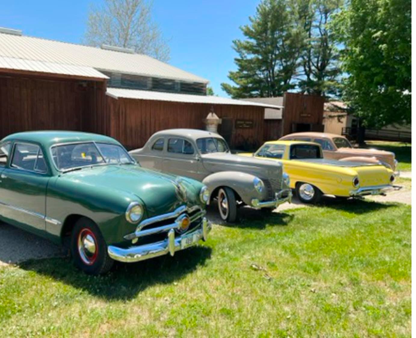 We had a small car club group visit the museum on Saturday. It was a beautiful day to tour the Village and to look at the beautifully-restored cars. Thank you, Steve Kroeger and friends, for visiting us.