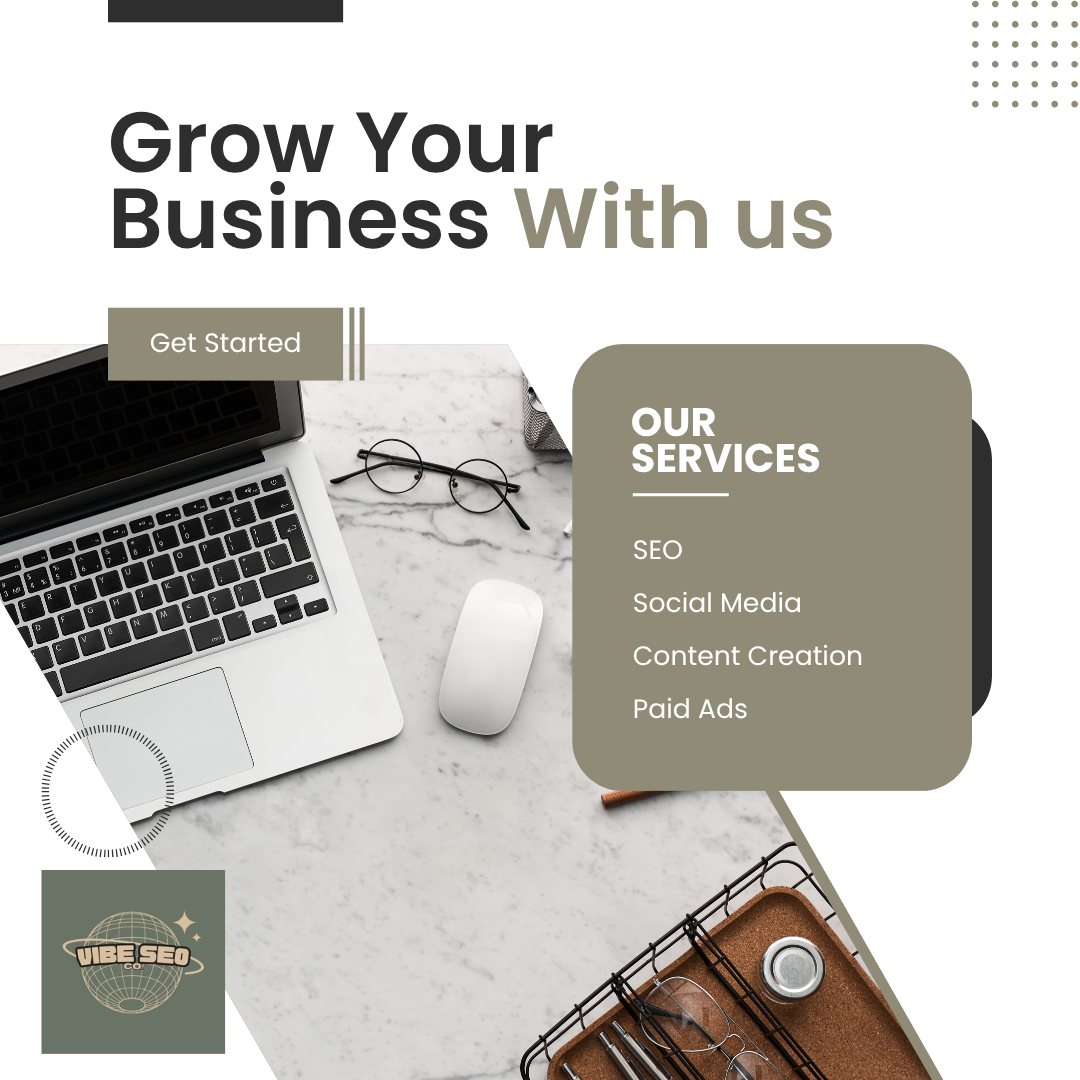 Boost your business with Vibe SEO Co. Our team enhances your online presence, drives traffic, and boosts engagement. Start today with a free SEO audit and see the results! #GrowYourBusiness #FreeSEOAudit #vibeseoco