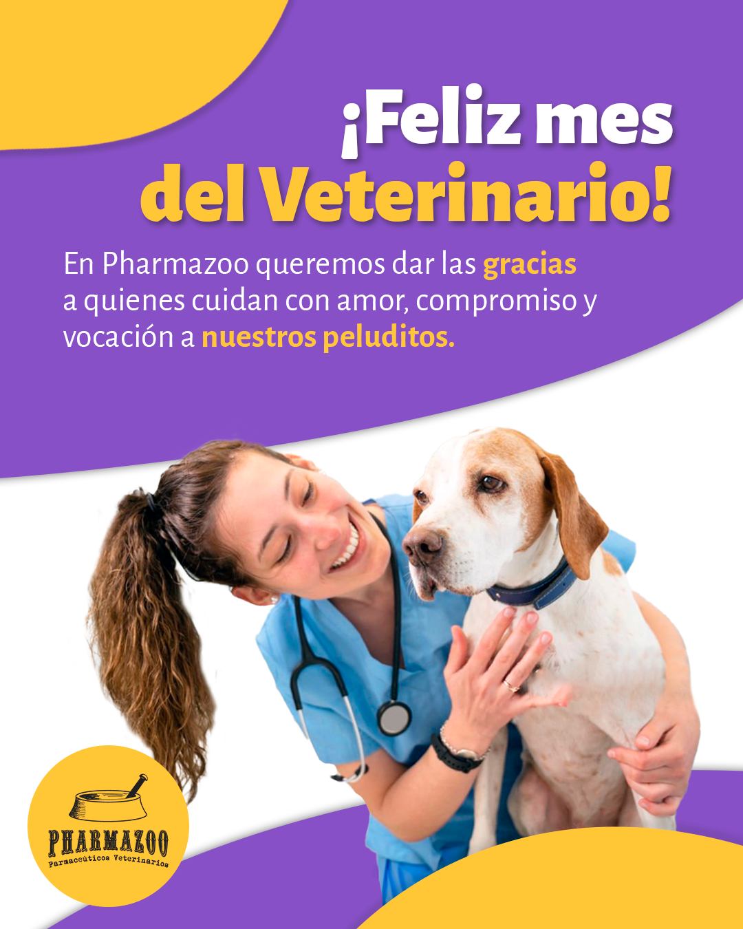 Su labor es muy importante para la salud y felicidad de quienes no pueden hablar, pero lo sienten todo. 💚
¡Feliz mes del veterinario! 🐶🐱🐾
#MesDelVeterinario #GraciasVet #PharmaZoo