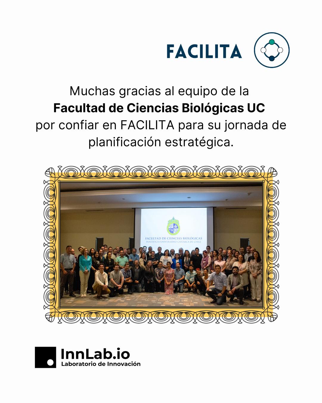 🌿 Facilitación estratégica para la Facultad de Ciencias Biológicas UC
En esta jornada de planificación estratégica, acompañamos a la Facultad de Ciencias Biológicas de la Universidad Católica en un proceso completo de diseño, facilitación y análisis:
✔ Diseño de la jornada: Definimos los objetivos clave, la estructura de trabajo y las preguntas orientadoras para la conversación.
✔ Preparación de la agenda: Establecimos tiempos, secuencia de actividades y espacios de diálogo, considerando las necesidades y prioridades de la Facultad.
✔ Estructuración de los aportes en Miro: Diseñamos esquemas visuales y mapas de trabajo en la pizarra digital Miro, permitiendo ordenar y conectar las ideas del equipo de forma colaborativa y en tiempo real.
✔ Facilitación en vivo: Condujimos la jornada completa, cuidando el ritmo, el enfoque y la participación, para que las conversaciones avanzaran hacia acuerdos significativos.
✔ Informe final: Procesamos, estructuramos y analizamos toda la información recogida durante la jornada, generando un documento claro que sistematiza los aportes del equipo y define pasos concretos a seguir.
🌿 Facilitar es más que guiar una reunión: es diseñar el proceso, sostener el espacio y traducir las conversaciones en decisiones que permitan avanzar.