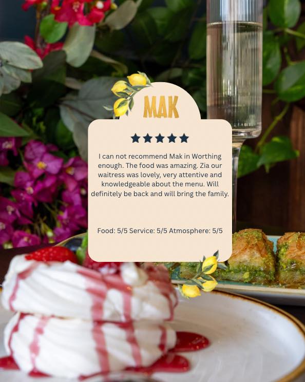 Nothing beats great food and great company! 😍
Tag us in your foodie moments!
#customerfeedback #mediterraneancuisine #friday #mak #JoinUs #whatsoninworthing