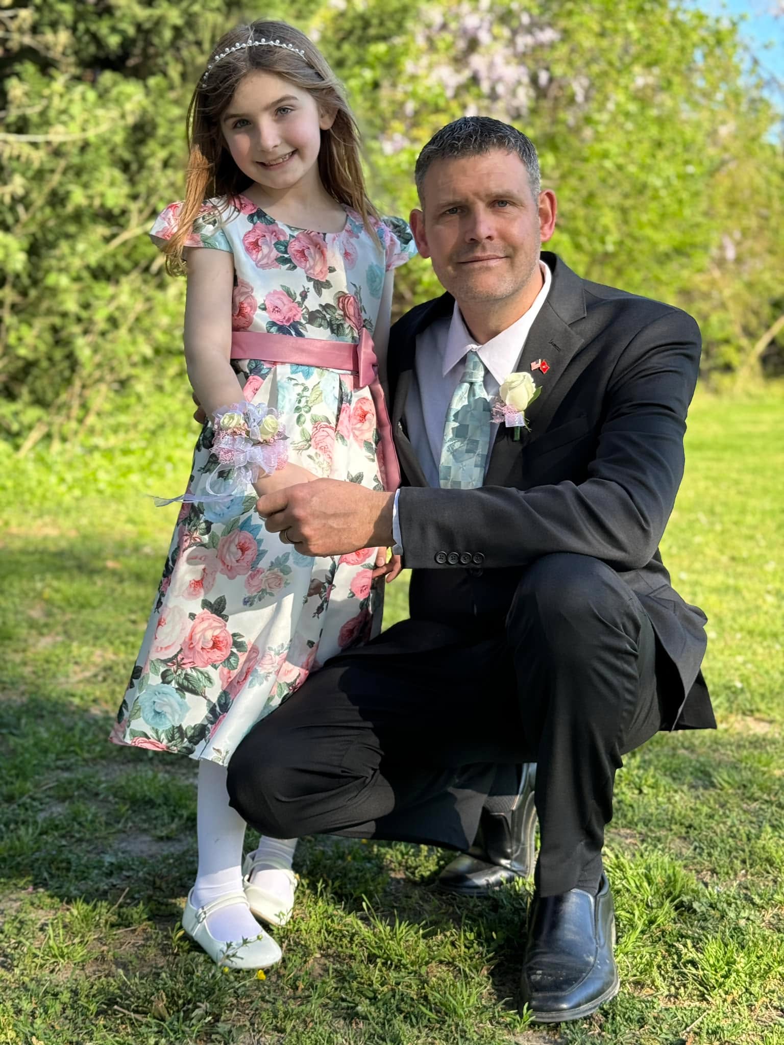 She was so excited to get all dressed up and show their new moves on the dance floor! 😍