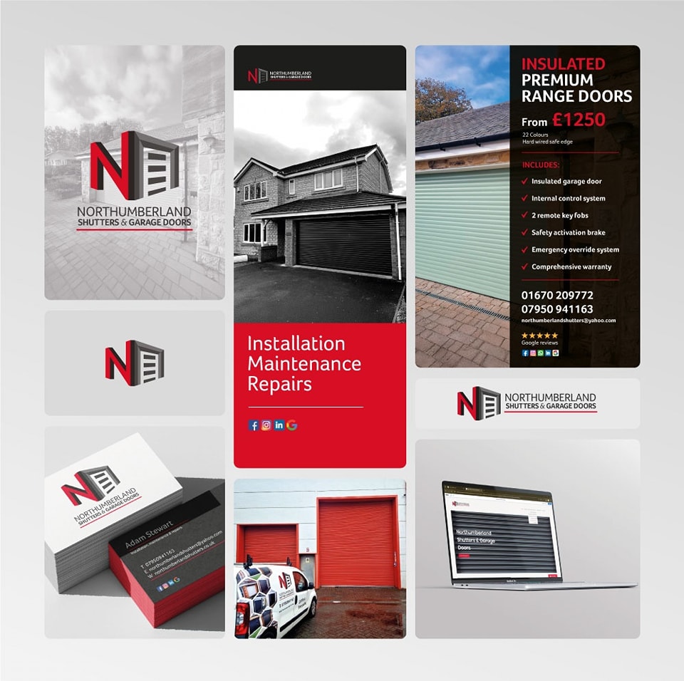 Branding for @northumberlandshutters
✅️ Logo
✅️ Brand guidelines
✅️ Motion Graphics
✅️ Brochures
✅️ Business Cards
✅️ Website
✅️ Vehicle Grraphics
#design #graphicdesign #branding #rebranding #print #advertising #vehiclegraphics #creativespacedesign