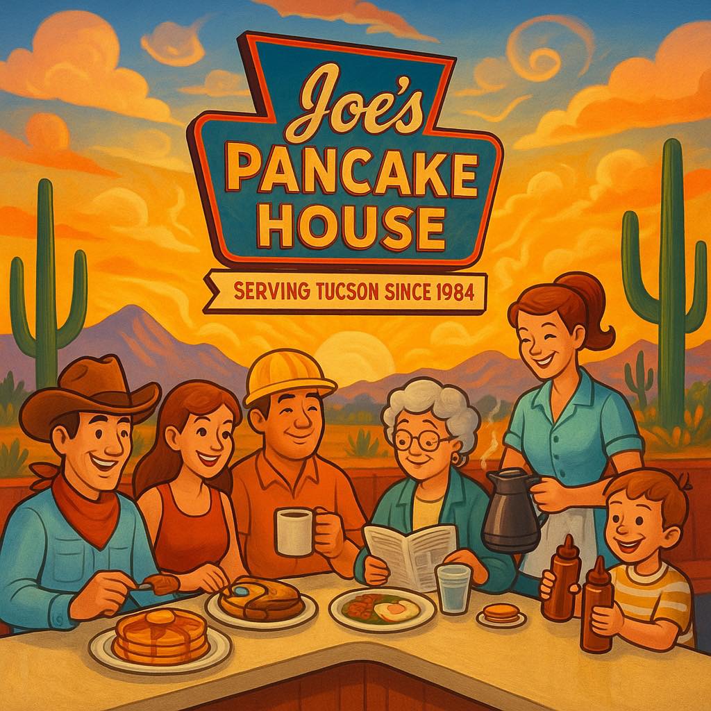 🎉 Joe’s Pancake House is Turning 41! 🎉
Saturday, June 14th
We’re celebrating 41 sweet years of flipping pancakes and serving up smiles — and we couldn’t have done it without you, Tucson! 💛
To say thank you, we’ll be handing out free chocolate chip cookies (while supplies last!) this Friday, Saturday and Sunday in honor of our birthday and Father’s Day. 🍪💙
For over four decades, we’ve had the honor of serving multiple generations of families — from grandparents to grandkids — and we’re so grateful to be part of your memories and traditions.
Thank you, Tucson, for 41 incredible years. Here’s to many more! 🥞🎂
#JoesPancakeHouse #41YearsStrong #TucsonEats #FathersDayWeekend #ThankYouTucson #PancakeLove #LocalSince1984 #supportsmallbusinessowners #supportsmallbusiness #TucsonFoodie #tucsonaz #thingstodointucsonarizona #tucson #JoesPancakeHouse #localdiner #momandpopshop #tucsonbreakfastspot #tucsonbreakfastspot #tucson #localdiner #tucsonaz #supportsmallbusiness #BreakfastLovers #tucsonbreakfastspots #thingstodointucsonarizona #tucsonlocalbusinesses