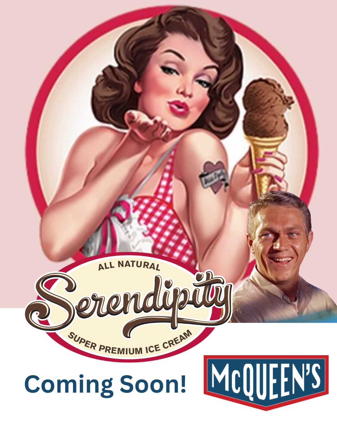 McQueen's is proud to announce a new and exciting partnership with Serendipity all-natural premium ice cream!
Serendipity is a Victorian family business recognised year after year for its premium quality products, frequently winning gold at the National Dairy Competitions.
Standby for further announcements on the terrific flavours that we will be offering.
@miss_dipity
#mcqueenswoodfiredpizza #pizza #woodfiredpizza #takeaway #delivery #homedelivery #dinein #glutenfree #vegan #freshisbest #buylocal #eatmoreveg #azzuricheese #serendipity_icecream #woodend #woodendvillage #lovewoodend