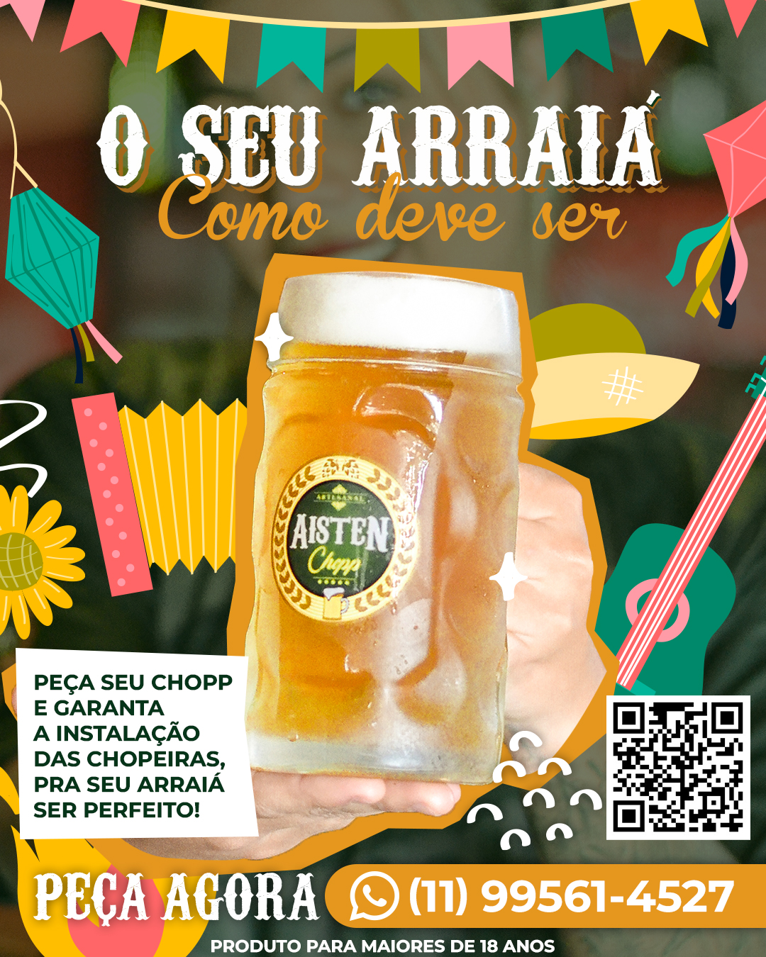 Para o seu Arraiá ficar como deve ser, precisa ter Chopp Aisten na trinca! 🎊
Ao pedir nossos deliciosos chopps artesanais, não apenas garantimos esse precioso líquido dourado, mas também cuidamos de todos os detalhes para que você aproveite sem preocupações.
Por que escolher Aisten Chopp para o seu Arraiá?
✅ Chopp Artesanal: Uma experiência de sabor única que vai transformar a sua festa.
✅ Instalação Profissional: Deixe para nós a instalação das chopeiras, para que você só precise se preocupar em se divertir.
✅ Retirada Descomplicada: Após a festa, cuidamos de tudo. Você relaxa enquanto nós desmontamos as chopeiras.
✅ Atendimento Personalizado: Estamos aqui para garantir que cada gole seja perfeito, e cada momento, memorável.
Liberte-se para curtir o seu Arraiá enquanto nós cuidamos dos detalhes.
Entre em contato agora para garantir o seu chopp e reservar a instalação exclusiva para o Carnaval!
📱 Peça pelo Whatsapp (11) 99561-4527
📞 Peça pelo telefone (11) 4456-9899
Acesse o nosso site e conheça mais!
📱aistenchopp.com.br
#chopp #choppartesanal #ipa #pilsen #choppgelado #samba #blocoderua #folia #choppaisten