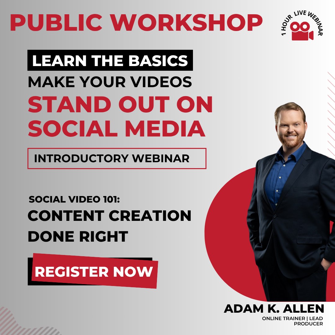 PUBLIC WORKSHOP ANNOUNCEMENT!
We're excited to offer our first public workshop, "Social Video 101: Content Creation Done Right."
Taking place on Wednesday, July 16, 2025, at 11 AM EST, this one-hour live webinar will take you through the basics of video content creation for social media, covering topics that include social platforms and their primary demographics, short-versus-long-form content options, and filming best practices for beginners. This workshop is ideal for independent creators and small businesses looking to elevate their social media content. Capacity is limited, so follow the link in our bio to book your spot today!
#contentcreation #socialmedia #workshop #webinar #professionaldevelopment #marketing #storytelling #videoproduction #videoworkshop #productioncompany #flbproductions