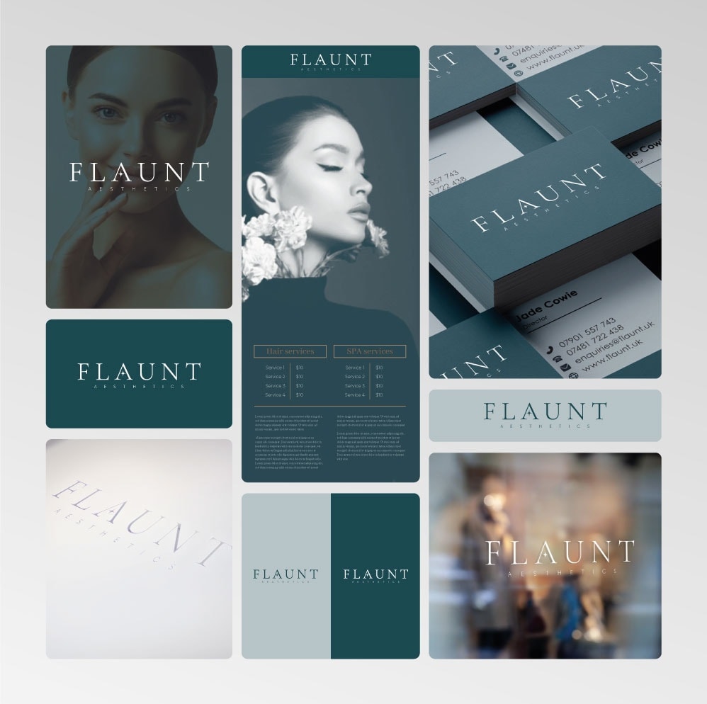 Flaunt Aesthetics
✅️ Logo
✅️ Brand guidelines
✅️ Pricelists
✅️ Business Cards
#design #graphicdesign #branding #rebranding #print #advertising #vehiclegraphics #creativespacedesign