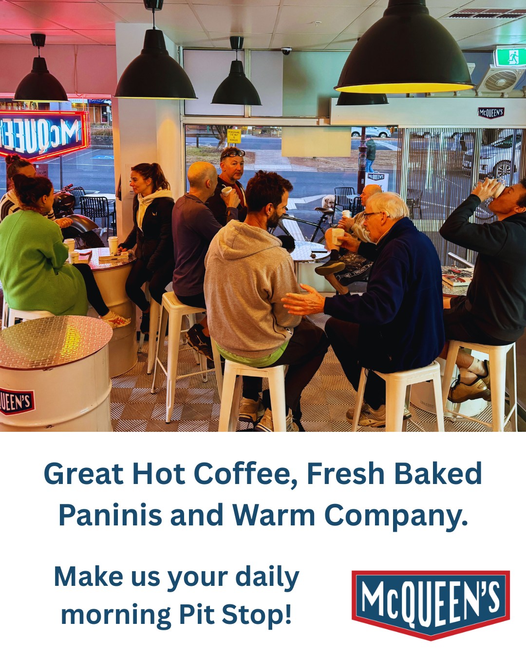 We are open for dark roast coffee and wood fired panini from 7 - 11 am Monday to Friday and 8 am - 12 pm on Saturday.
#mcqueenswoodfiredpizza #coffee #espresso #motobean #reaperblend #serendipity_icecream #coffeesnobsofmelbourne #caffeinedaily #VictoriaArduinoBlackEagle #buylocal #woodend #woodendvillage #lovewoodend