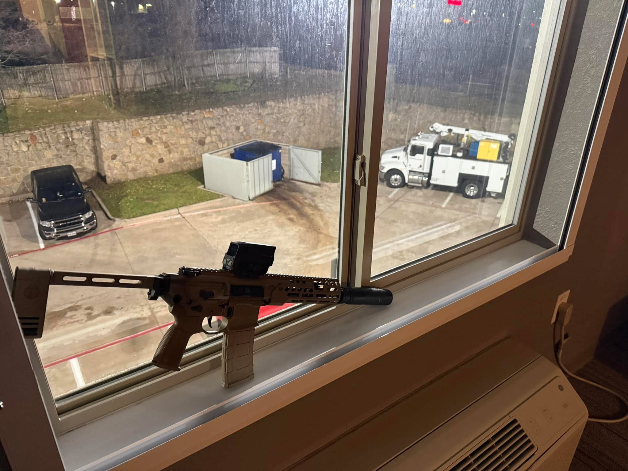 If you decide to touch my service truck tonight, just look up in the closest window. You may change your mind. 😂😂😂😂