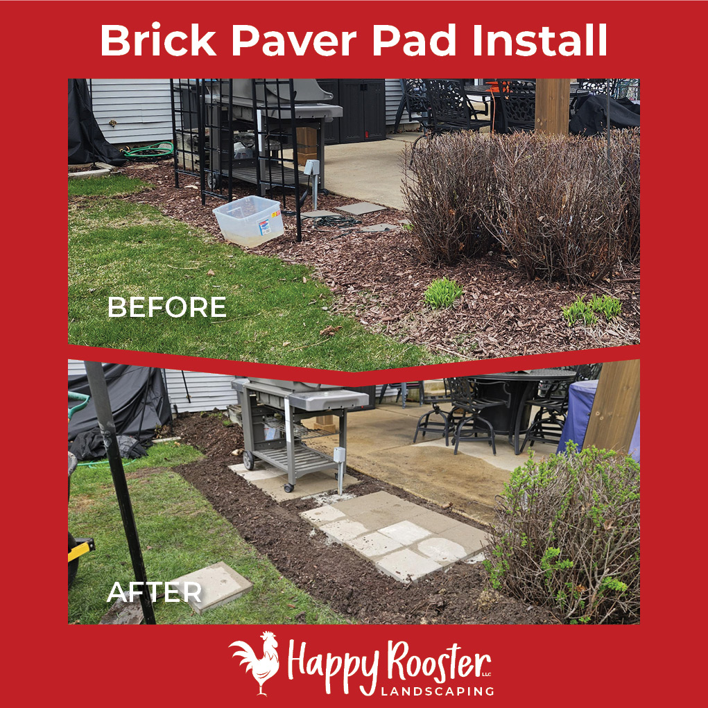 New brick paver pads provide a stable and attractive base for their outdoor accessories - perfect for entertaining! Ready to level up your backyard? Message us at 224-808-4353 for a no-pressure estimate!
www.HappyRoosterLandscaping.com
#BackyardGoals #PaverPads #OutdoorLiving #GrillAndChill #PatioPerfection #HappyRoosterLandscaping #LakeInTheHillsIL