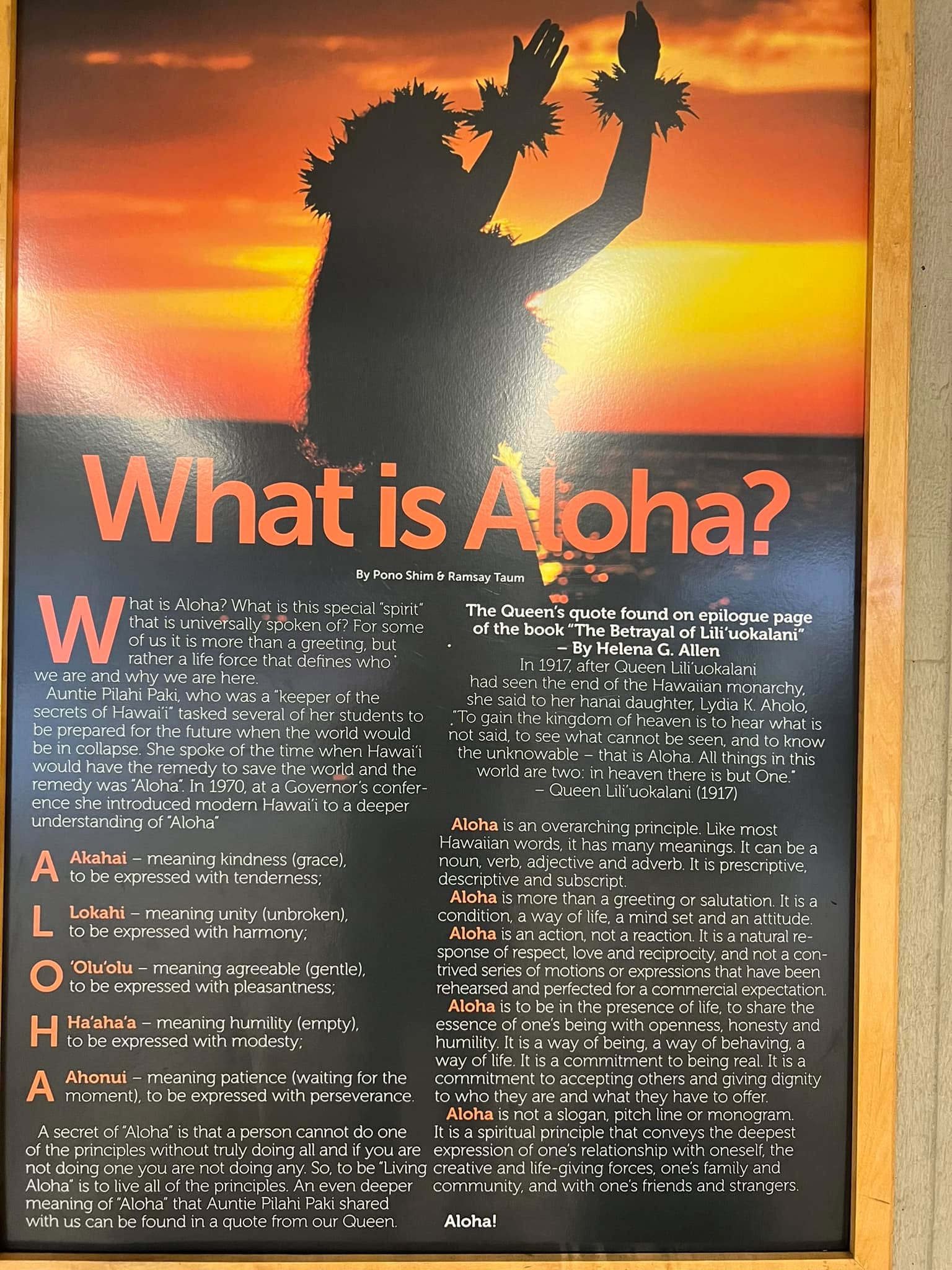 I have spent the last three years studying aloha and sharing it with my guests. Now I get to try bringing it to Japan. It’s as deep and on pointe as any of the big spiritual traditions. It is the natural understanding from the life of the heart.