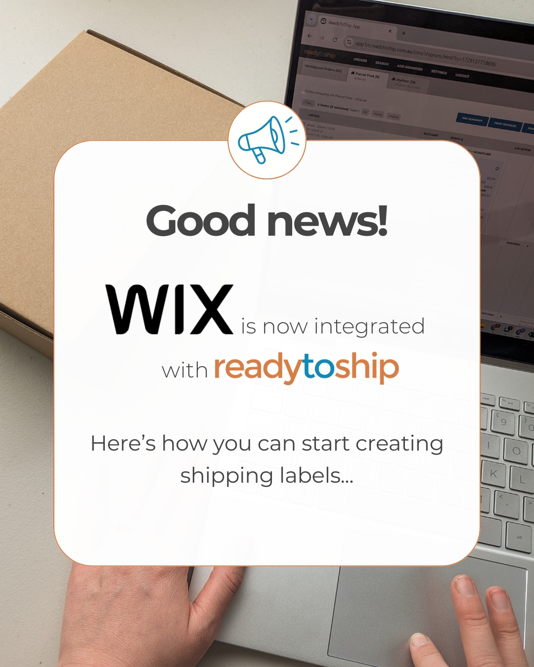 Good news! You can now integrate your @wix store to ReadyToShip and start processing shipping labels fast.
📦 No more copy and paste
📦 Save time creating labels
📦 Connect to multiple carriers
📦 Reduce errors
Quick set up with your Wix login details.
Sign up for your 30-day free trial today via the link in bio.