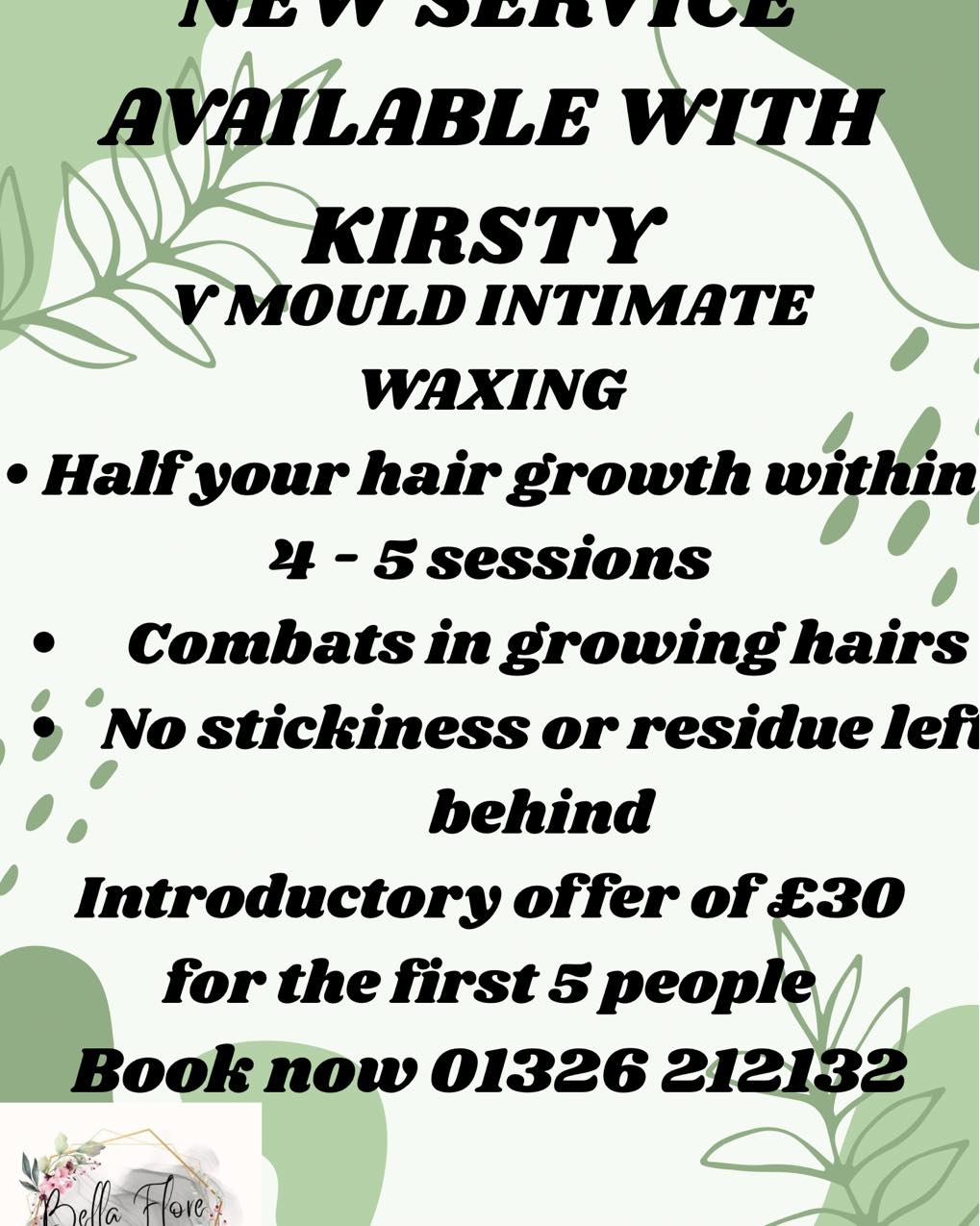 🌿Say goodbye to sticky residue and hello to smoother skin that lasts! 🌿
Available now with Kirsty at Bella Flore Beauty — V Mould Intimate Waxing 💚
✔️ Halve your hair growth in just 4–5 sessions
✔️ Fights ingrown hairs
✔️ No mess, no stickiness — just soft, clean skin
🌸 Introductory offer: Only £30 for the first 5 people!
📞 Book now: 01326 212132
📍Located at The Priory Salon, Falmouth
#BellaFloreBeauty #IntimateWaxing #CornwallBeauty #HairRemovalSpecialist #VMouldWax #SmootherSkin #NewTreatment #FalmouthSalon