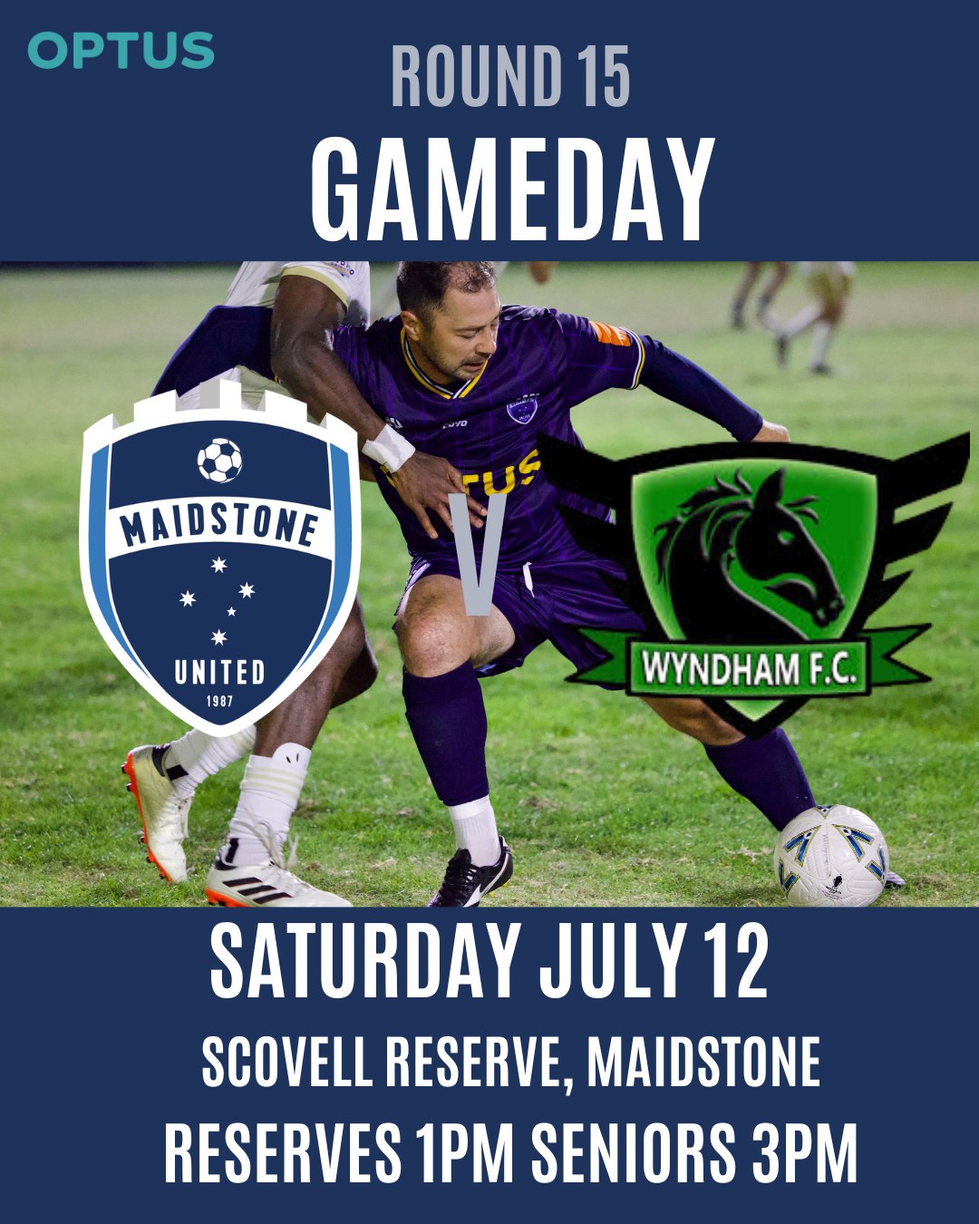After our bye round last weekend, we're back as we host Wyndham! ⚽
Looking to bounce back from recent results, our seniors will kick off at 3pm following our reserve game at 1pm.