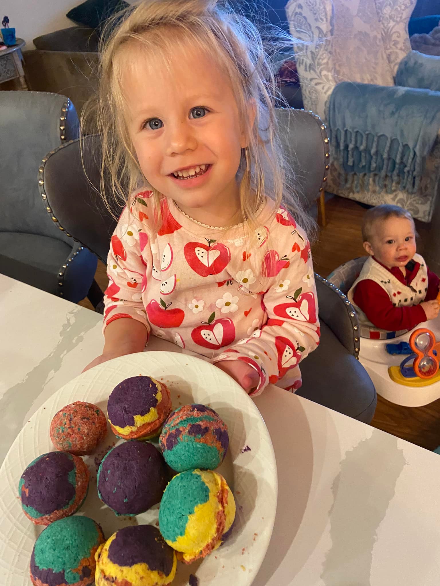 Happy Mardi Gras! With theme colored bath bombs