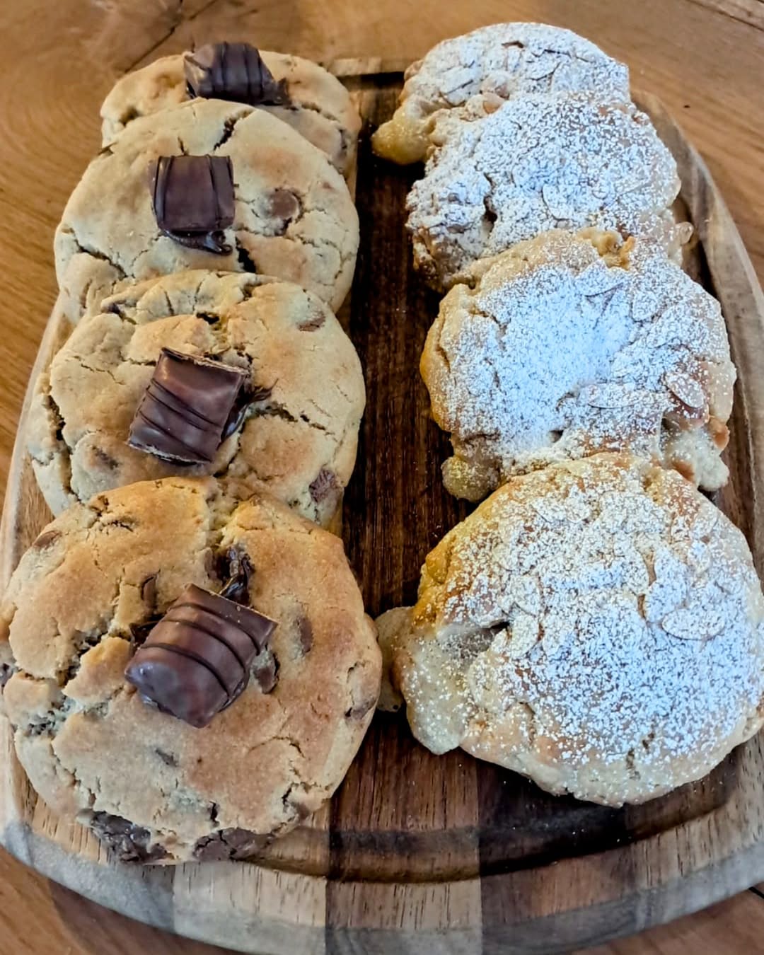 Fresh this morning, Bueno & Nutella Almond Croissant Cookies!