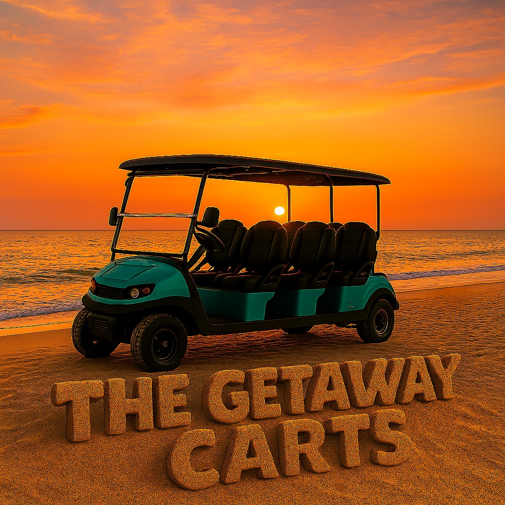 ☀️ Ready to cruise Indian Rocks Beach in style? 🌴 #TheGetawayCarts delivers street‑legal, 6‑passenger golf carts straight to your vacation rental for endless beach adventure!
🔹 Spacious for the whole crew