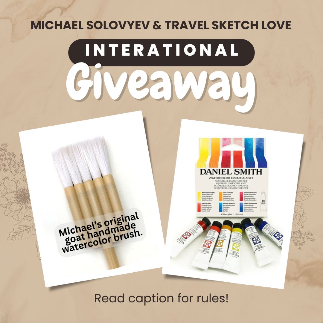 UPDATE: giveaway is over and winners are announced in stories!!
✨ INTERNATIONAL ART GIVEAWAY ✨
We’re celebrating creativity across the globe with not one, but TWO prizes for artists worldwide! 🎨🌍
In collaboration with @MichaelSolovyev, we @travelsketchlove, are excited to give you the chance to win…
🖌️ Prize A: Michael solovyev's original goat handmade watercolor brush
🎨 Prize B: Daniel Smith watercolor essential set of 6 tubes
Here’s how to enter ⬇️
1️⃣ Follow @travelsketchlove and @MichaelSolovyev
2️⃣ Like this post ❤️
3️⃣ Tag 1 artist friend in the comments who would like this giveaway (each tag = one entry, multiple comments allowed!)
4️⃣ Share this post in your Stories & don't forget to tag us!
📅 Giveaway closes on 26th August. Winners will be announced on 31th August via @travelsketchlove IG/FB Stories as well as via DM.
Note:
The prizes are sponsored by Michael Solovyev and Travel Sketch Love. Do not respond to any other accounts, we will not be asking for your bank details or send any links to click. Prizes will be sent by normal post and might take some time to reach the winners depending on location.
This giveaway is not sponsored, endorsed or administered by, or associated with Instagram.
Thank you each of you who have shown my small business some love and support ❤ 😀 Good luck and happy painting!!
.
.
#watercolor #watercolorpainting #watercolorart #watercolorartist #watercolor_daily #worldofartists #watercolourart #aquarelle #aquarellpainting #modernwatercolor
#artgiveaway #artsuppliesgiveaway #giveawaycontest #giveawayalert #contestalert #artcontest #giveawaytime #instagiveaway #giveawayinternational #prizedraw #artistsoninstagram #artcommunity #artworld #artlovers #artoftheday #creativecommunity #internationalartists #globalart #artistfeatures #artcollective