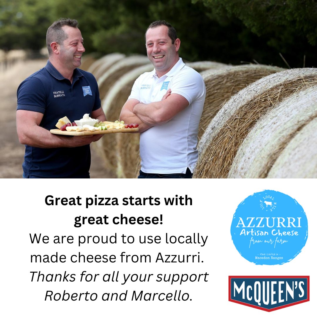 We are open for wood fired pizza from 4.30 - 8 pm Wednesday to Sunday evenings. Pick up, Delivery, Dine In.
#mcqueenswoodfiredpizza #pizza #woodfiredpizza #takeaway #delivery #homedelivery #dinein #glutenfree #vegan #freshisbest #buylocal #eatmoreveg #azzuricheese #serendipity_icecream #woodend #woodendvillage #lovewoodend