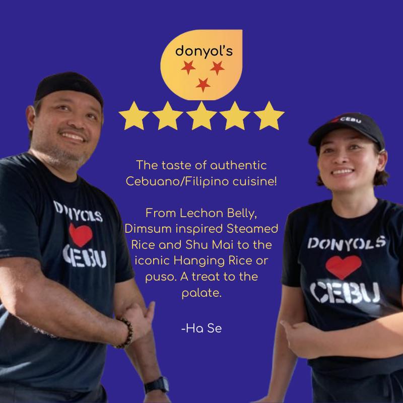 Grateful to the clients who rave about Donyolโs food!
For those who want to share their stories, we invite everyone to give us a google feedback and help us grow. Pls click https://g.page/r/CT76JD8LDFj6EBM/review
If you havenโt tried our food, check our menu at donyols.com. Send us a txt at (941) 8880158. Weโll be happy to serve you! Crave. Eat. Repeat!
www.donyols.com/menu
#craveeatrepeat #authenticcebu #swfl #puso #donyols #filamkids #FloridaPinoy #filipinofoods #filam #authenticcebuanofoods #swflfoodies #filipinodish #craveeatrepeat๐ #authenticcebulechonbelly #filipinofoodmovement #floridapinoy #filipinocuisine #lechon #lechonbaboy #lechonbelly #siomai #putocheese๐ #acharangpapaya #latik #achara #cebulechon #cebulechonbelly #northportpinoy #shoplocalnorthport