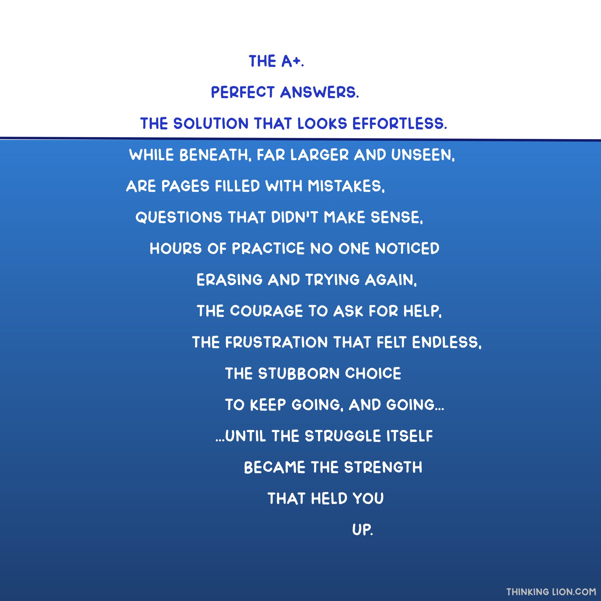 🏆 The A+ looks effortless
— but every page of mistakes, every question that didn’t make sense, every hour of practice, every time you tried again… that’s what built the strength behind it. 💪
Keep going. Every bit of effort counts. 🌟