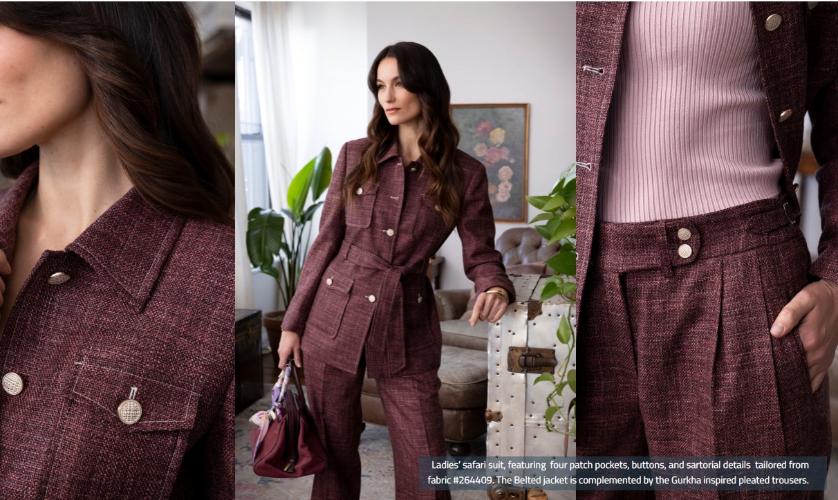 For journeys near or far, style is the constant.
This Ladies’ Safari Suit blends tailored sophistication with everyday versatility — crafted in fabric #264409 with details that tell a story.
#AdrianJules #TailoredConfidence #BespokeStyle
