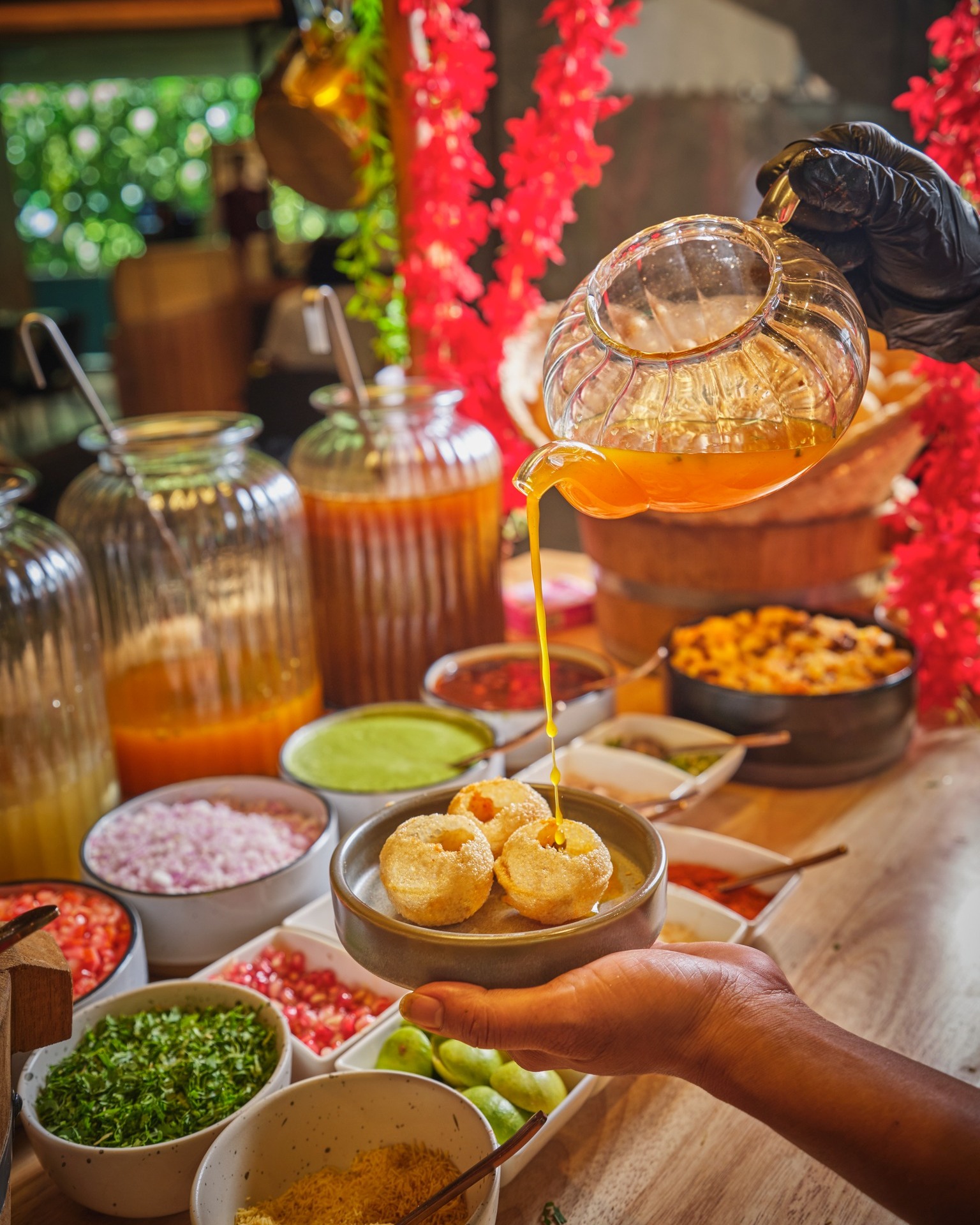 First comes the crunch. Then the flood of spice, tang, and sweetness all at once.
That’s the magic of pani puri — India’s most loved street snack.
At Daryaganj brunch, we bring that same joy to your table in Bangkok: bowls of chutneys, fresh herbs, spiced water, and puris ready to be filled just the way you like them.
📆 Every Sunday | ⏰ 12PM–3PM
📍 Park Plaza, Sukhumvit Soi 18
📞 +66 2 658 7077 | +66 88 642 4477