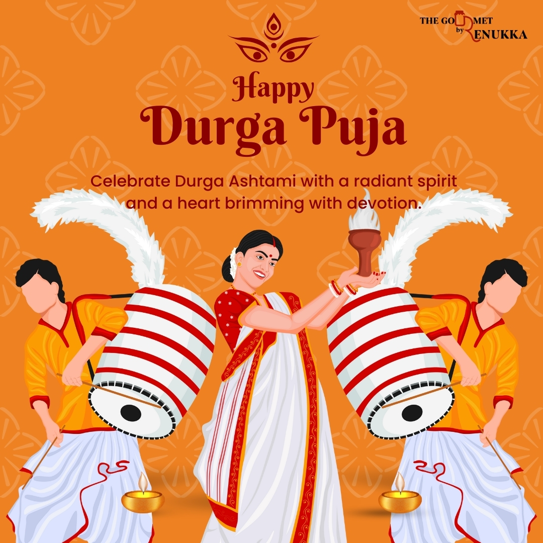 Wishing you a joyous Durga Puja filled with love, laughter, and delicious moments! May the spirit of the festival bring you peace and prosperity. Celebrate with us and share your favorite memories! 🌼✨ #thegourmetbyrenukka #thegourmetachaar #DurgaPuja2023 #FestiveVibes