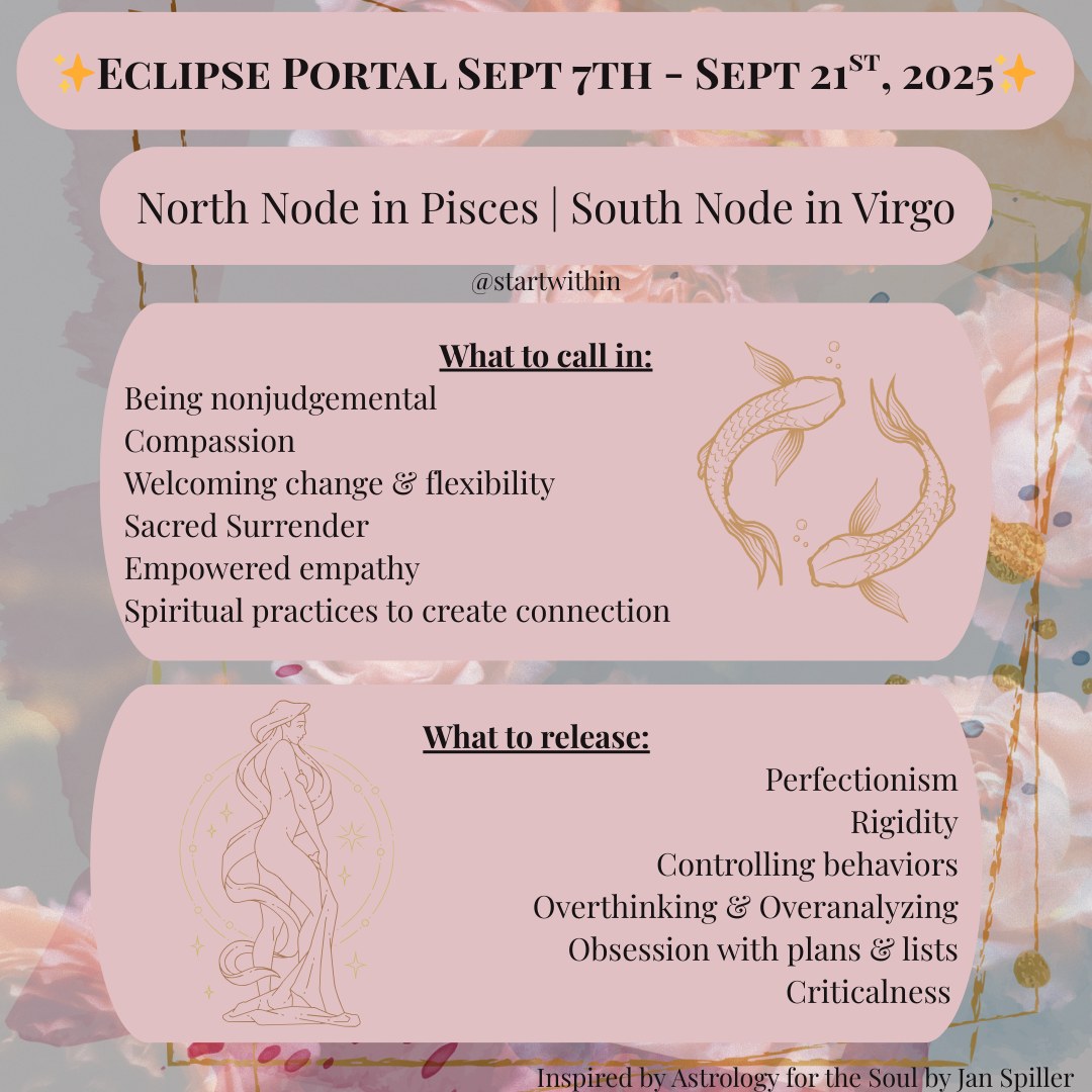 The eclipse wormhole is here. A time of great growth and transformation is calling. Are you ready to answer?
I love these lyrics taken from Astrology for the Soul by Jan Spiller
"When I, by myself, just can't get it straight
Stumbling backwards when I just had it made
Wanting right now to be
All that I see -- if I only could...
If I only could...
That's when I remember
Everything in life is good --
Even if not understood...
All will come to you in time
So put the thought into your mind
That everything's unfolding... as it should!"
#astrologyforthesoul #eclipse #compassion #astrology #selfgrowth